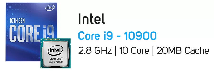 پردازنده اینتل سری Comet Lake با جعبه مدل Intel Core i9-10900 CPU