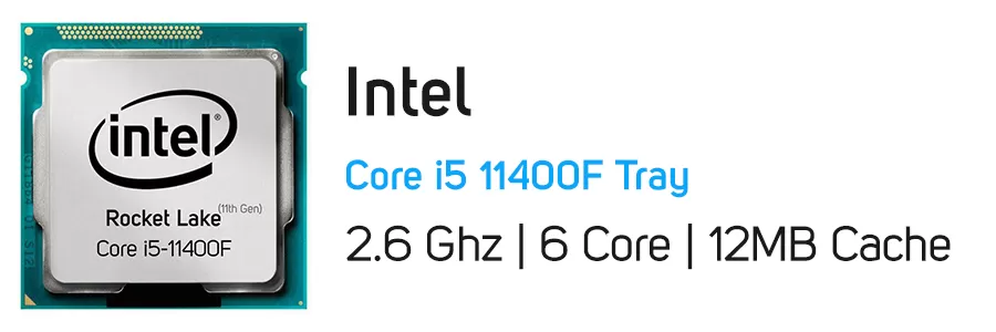 پردازنده اینتل سری Rocket Lake مدل Intel Core i5 11400F Tray CPU