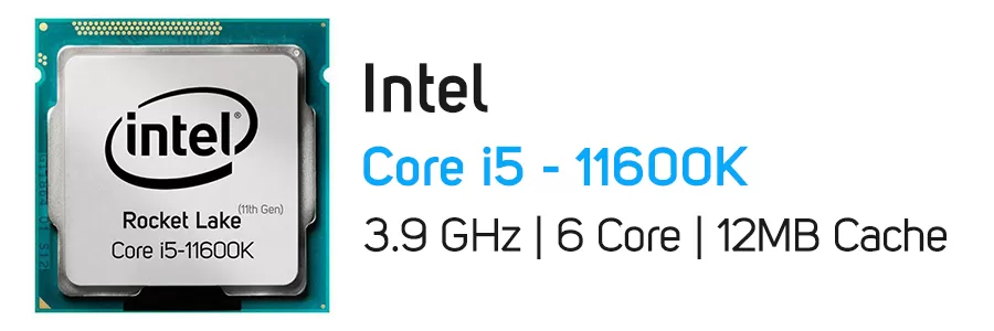 پردازنده اینتل سری Rocket Lake مدل Intel Core i5-11600K CPU Tray