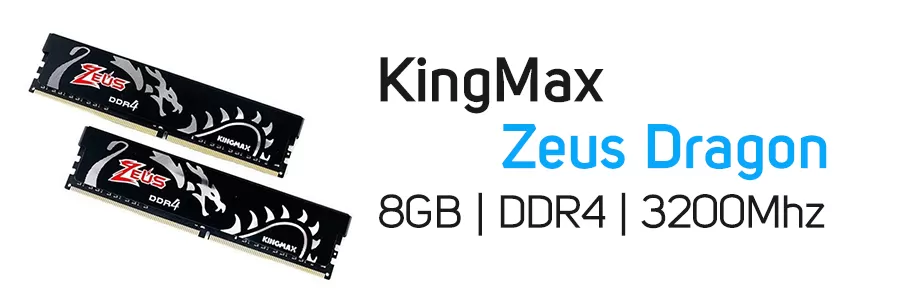 رم کامپیوتر 8 گیگابایت برند کینگ مکس Kingmax Zeus Dragon 8GB DDR4