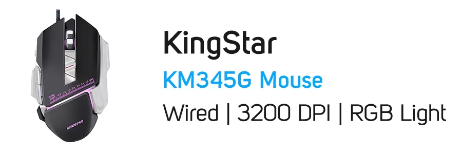 ماوس گیمینگ با سیم کینگ استار مدل KingStar KM345G