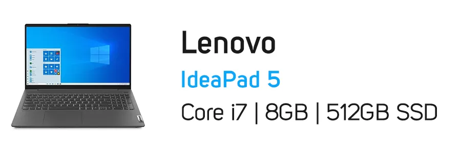 لپ تاپ آیدیاپد 5 لنوو مدل Lenovo IdeaPad 5 i7 8GB 512GB SSD