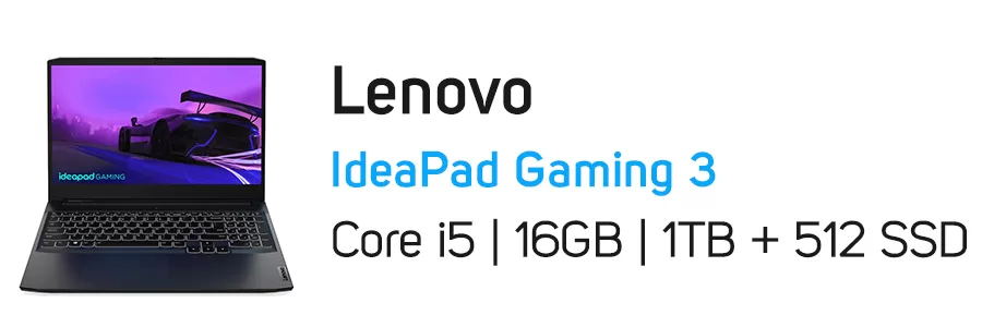 لپ تاپ آیدیاپد گیمینگ 3 لنوو مدل Lenovo IdeaPad Gaming 3 i5 16GB 1TB + 512GB SSD