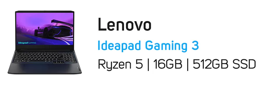 لپ تاپ آیدیاپد گیمینگ 3 لنوو مدل Lenovo Ideapad Gaming 3 Ryzen 5 16GB 512GB SSD