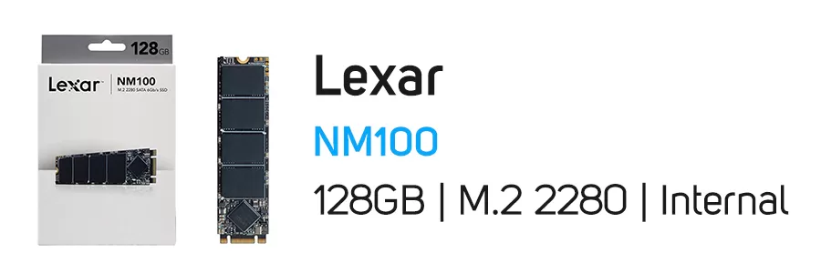 حافظه اینترنال SSD لکسار ظرفیت 128 گیگابایت مدل Lexar NM100 M.2 128GB