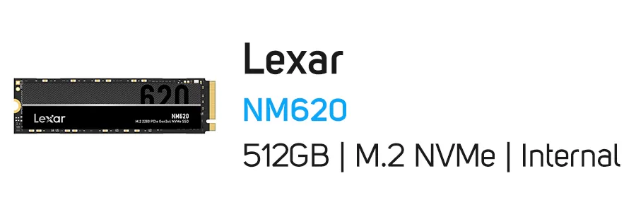 حافظه اینترنال SSD لکسار ظرفیت 512 گیگابایت مدل Lexar NM620 M.2 512GB Nvme