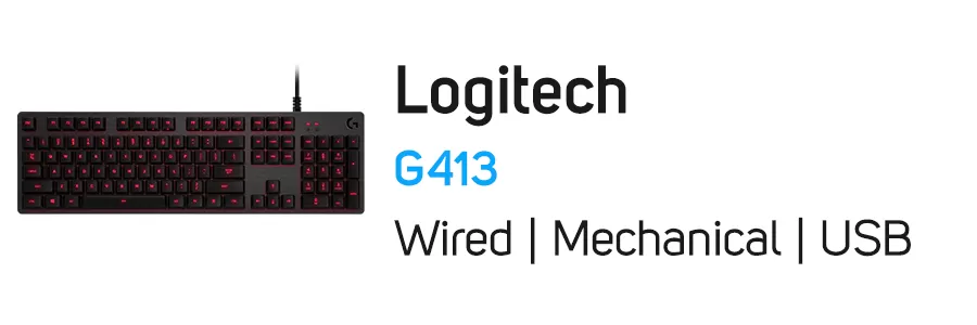 کیبورد گیمینگ مکانیکی با سیم لاجیتک مدل Logitech G413