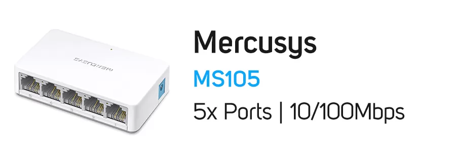 سوئیچ شبکه 5 پورت غیر مدیریتی مرکوسیس Mercusys MS105