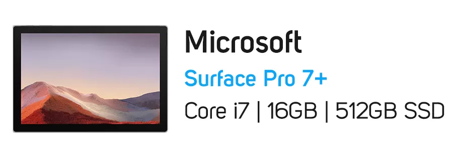 تبلت مایکروسافت سرفیس پرو مدل Microsoft Surface Pro 7 plus i7 - 512GB - 16GB