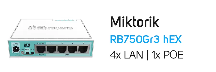 روتر میکروتیک مدل Mikrotik RB750Gr3 hEX