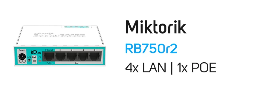 روتر میکروتیک مدل Mikrotik RB750r2 hEX lite