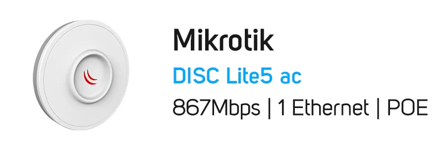 آنتن رادیو وایرلس DISC Lite5 ac میکروتیک مدل Mikrotik RBDiscG-5acD