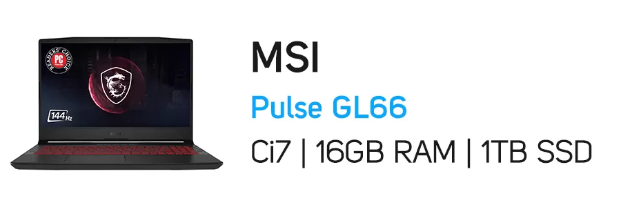 لپ تاپ گیمینگ ام اس آی مدل MSI Pulse GL66 11UEK i7 16GB 1TB SSD 6GB
