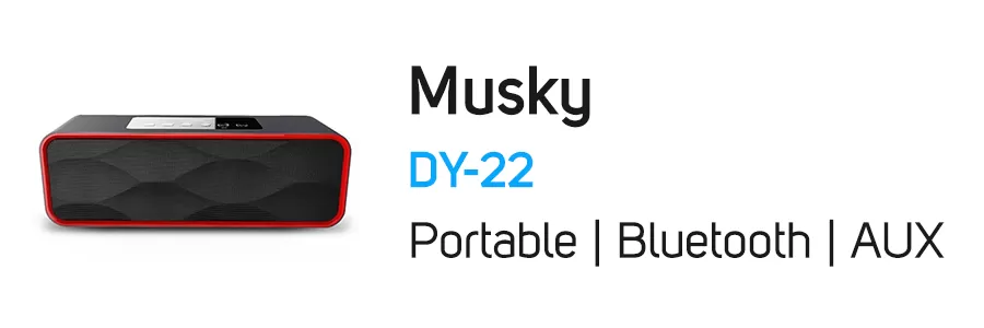 اسپیکر بلوتوثی قابل حمل موسکای مدل MUSKY DY-22
