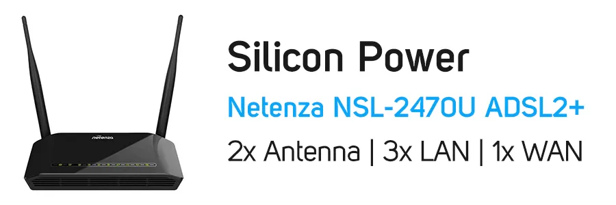 مودم روتر بیسیم ADSL2+ نتربیت نتنزا مدل Neterbit Netenza NSL-2470U