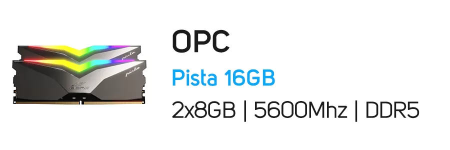 رم کامپیوتر 16 گیگابایت او سی پی سی مدل Ocpc Pista 16GB (2x8GB) 5600Mhz