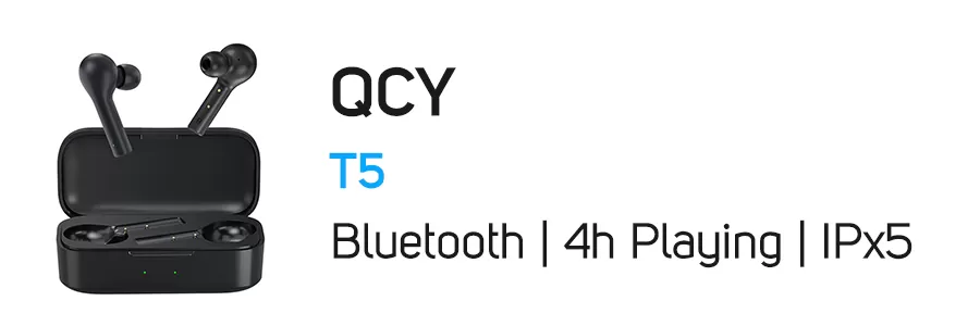ایرباد بی سیم بلوتوثی کیو سی وای مدل QCY T5