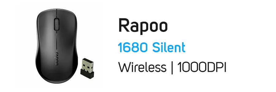 ماوس وایرلس بی سیم رپو مدل RAPOO 1680 Silent Wireless