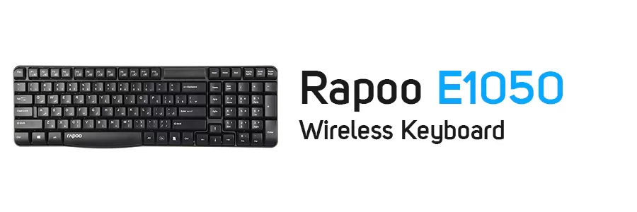 کیبورد بی‌سیم رپو با حروف فارسی مدل Rapoo E1050
