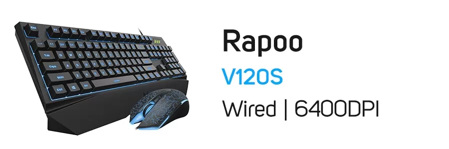 ست کیبورد و ماوس گیمینگ با سیم رپو مدل Rapoo V120S