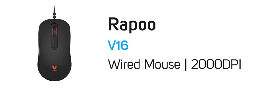 ماوس گیمینگ با سیم رپو مدل Rapoo V16 Mouse