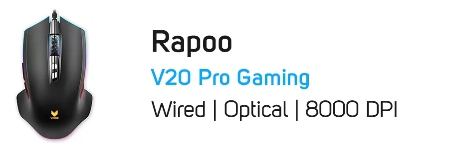 ماوس با سیم گیمینگ رپو مدل Rapoo V20 Pro Gaming