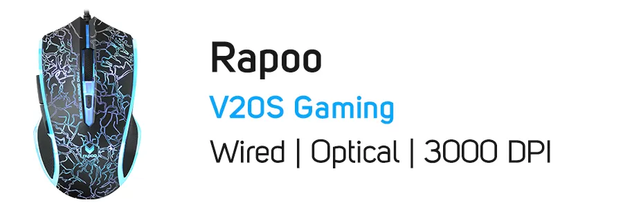 ماوس با سیم گیمینگ رپو مدل Rapoo V20S Gaming