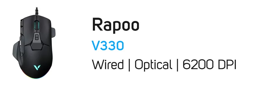 ماوس با سیم گیمینگ رپو مدل Rapoo V330