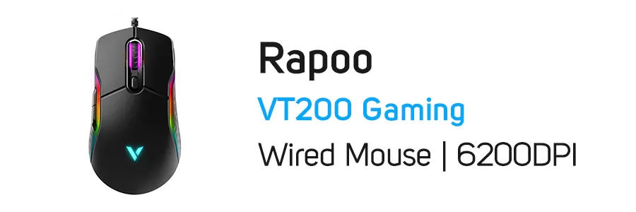 ماوس گیمینگ با سیم رپو مدل RAPOO VT200 Gaming Mouse