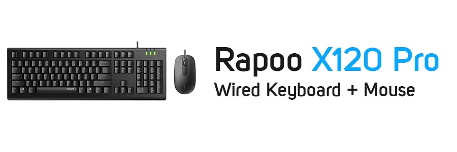 کیبورد و ماوس با سیم رپو مدل Rapoo X120 PRO