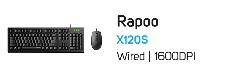 ست کیبورد و ماوس با سیم رپو مدل RAPOO X120S