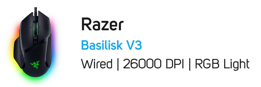ماوس گیمینگ با سیم ریزر مدل Razer Basilisk V3