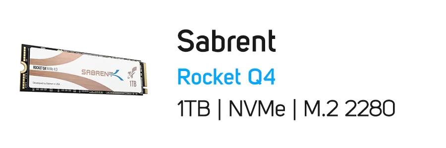 حافظه SSD سابرنت ظرفیت 1 ترابایت مدل SABRENT Rocket Q4 NVMe M.2 1TB