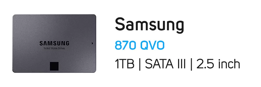 هارد‌ دیسک SSD اینترنال سامسونگ ظرفیت 1 ترابایت Samsung 870 QVO 1TB