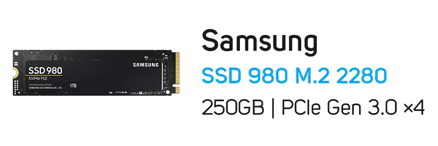 حافظه اینترنال SSD سامسونگ ظرفیت 250 گیگابایت مدل Samsung 980 M.2 2280 250GB