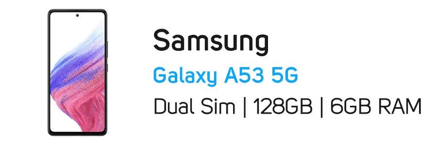 گوشی موبایل گلکسی A53 5G سامسونگ ظرفیت 128 و رم 6 گیگابایت
