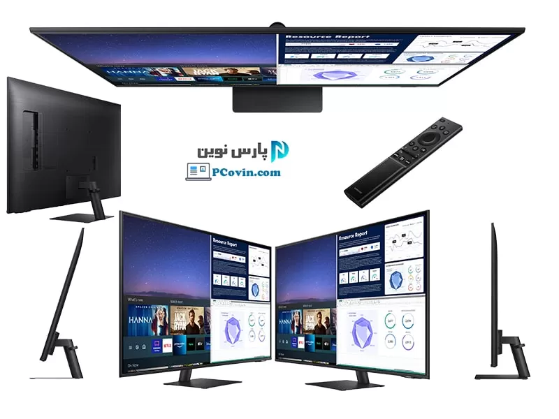 مانیتور هوشمند سامسونگ دارای ریموت سایز 43 اینچ UHD مدل S43AM700