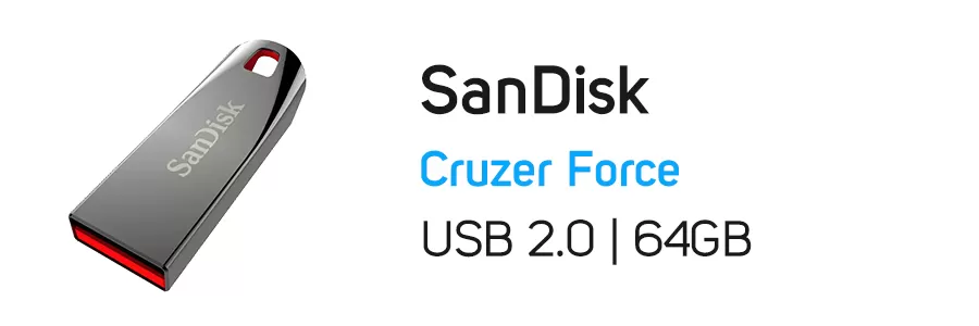 فلش مموری 64 گیگابایت سن دیسک مدل SanDisk Cruzer Force 64GB