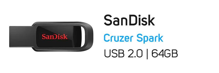 فلش مموری 64 گیگابایت سن دیسک مدل SanDisk Cruzer Spark 64GB