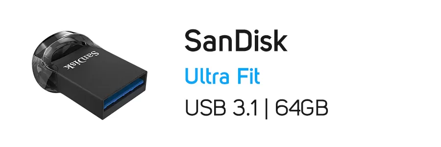 فلش مموری 64 گیگابایت سن دیسک مدل SanDisk Ultra Fit 64GB