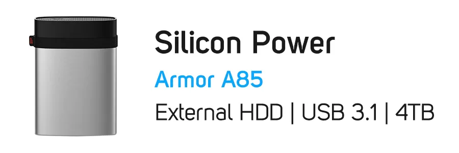 هارد‌ دیسک اکسترنال سیلیکون پاور ظرفیت 4 ترابایت مدل Silicon Power Armor A85 4TB