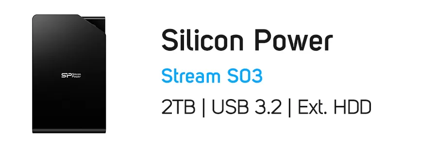 هارد دیسک اکسترنال سیلیکون پاور ظرفیت 2 ترابایت مدل Silicon Power Stream S03 2TB