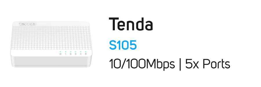 سوئیچ شبکه 5 پورت غیر مدیریتی تندا مدل Tenda S105