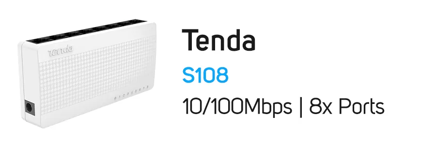 سوئیچ شبکه 8 پورت غیر مدیریتی تندا مدل Tenda S108