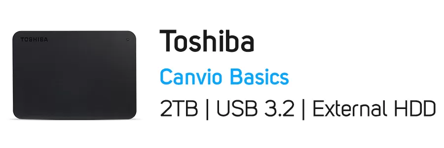 هارد‌ دیسک اکسترنال توشیبا 2 ترابایت مدل Toshiba Canvio Basics 2TB