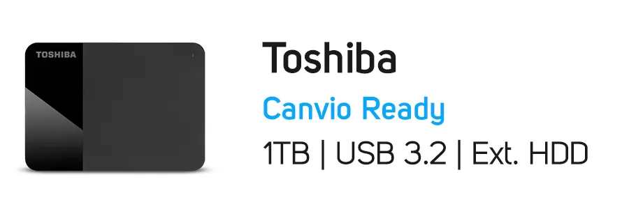 هارد‌ دیسک اکسترنال توشیبا 1 ترابایت مدل Toshiba Canvio Ready 1TB