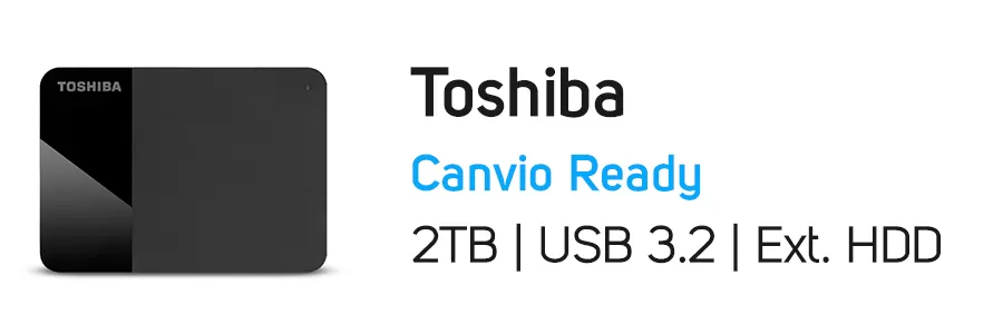 هارد‌ دیسک اکسترنال توشیبا 2 ترابایت مدل Toshiba Canvio Ready 2TB