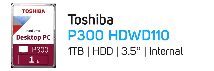 هارد‌ دیسک اینترنال توشیبا سری P300 ظرفیت 1 ترابایت مدل Toshiba HDWD110 1TB HDD