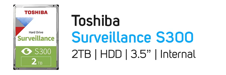 هارد‌ دیسک اینترنال توشیبا ظرفیت 2 ترابایت مدل Toshiba Surveillance S300 2TB HDD