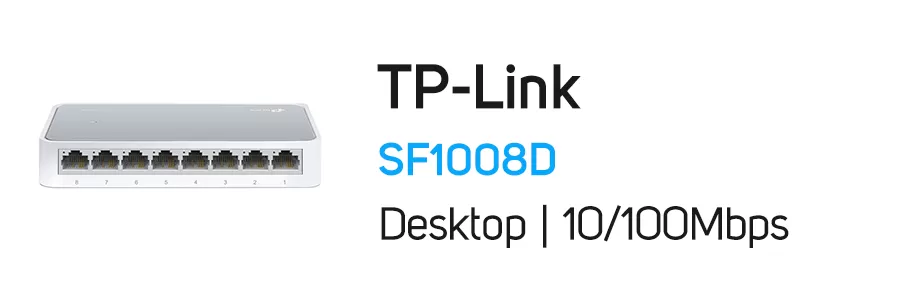 سوئیچ شبکه 8 پورت تی پی لینک مدل TP-Link SF1008D